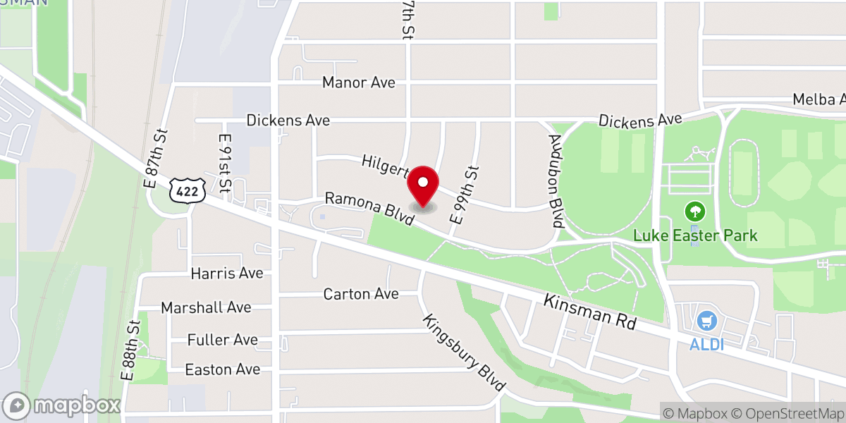 Map showing location of Damascus Baptist Church