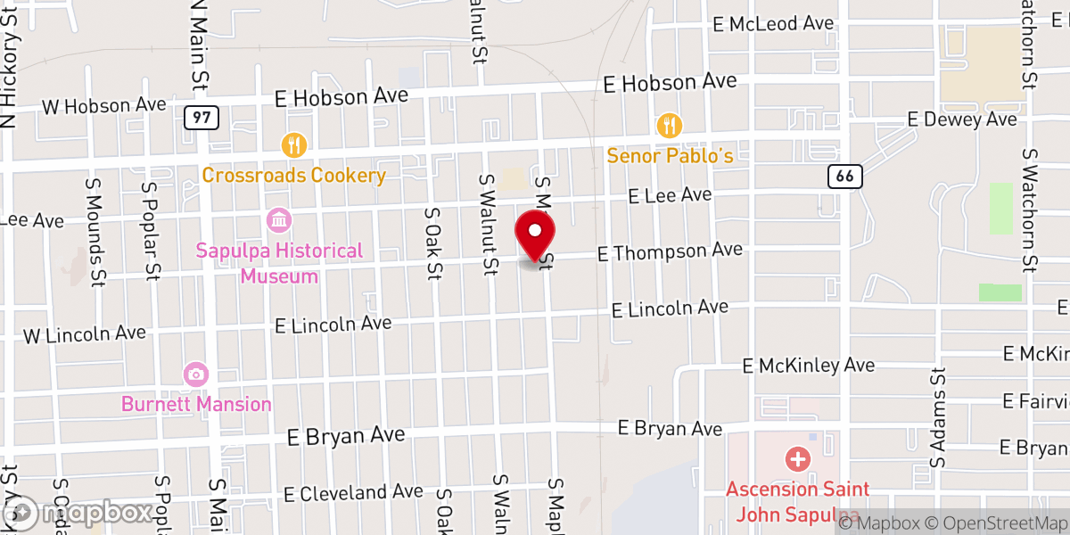 Map showing location of Sufficient Grace Fellowship
