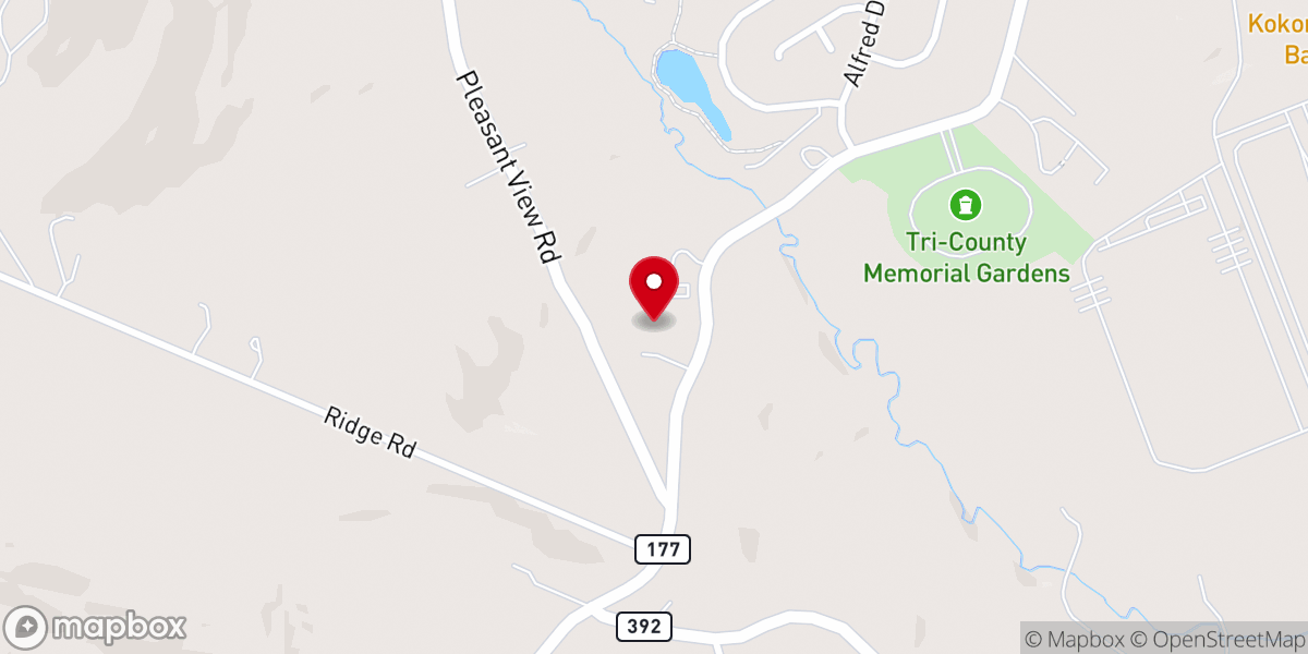 Map showing location of Grace Baptist Church