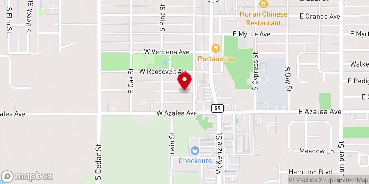 Map showing location of Anchor Point Church