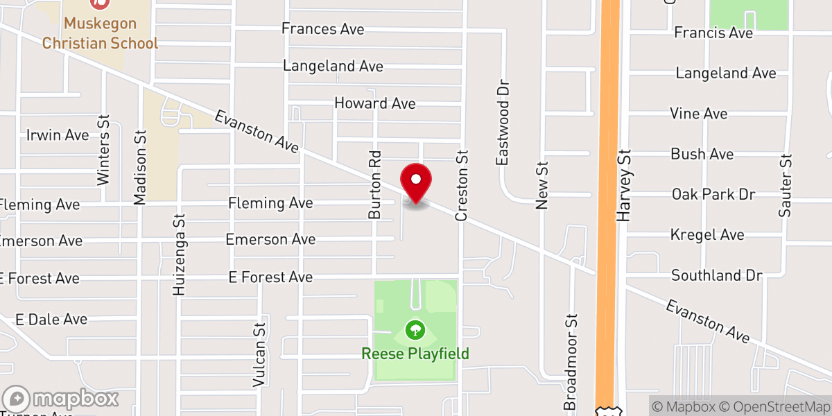 Map showing location of Ambassadors Church