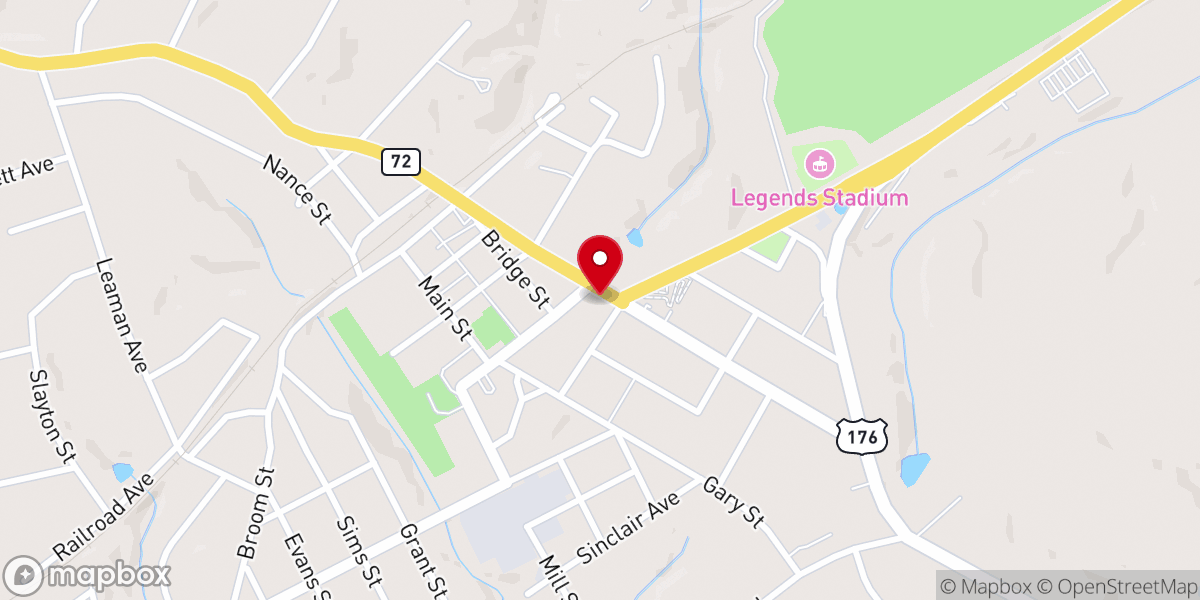 Map showing location of Jeter Chapel AME Methodist Church