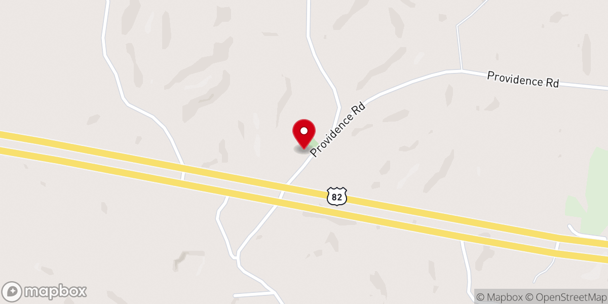 Map showing location of Providence Baptist Church