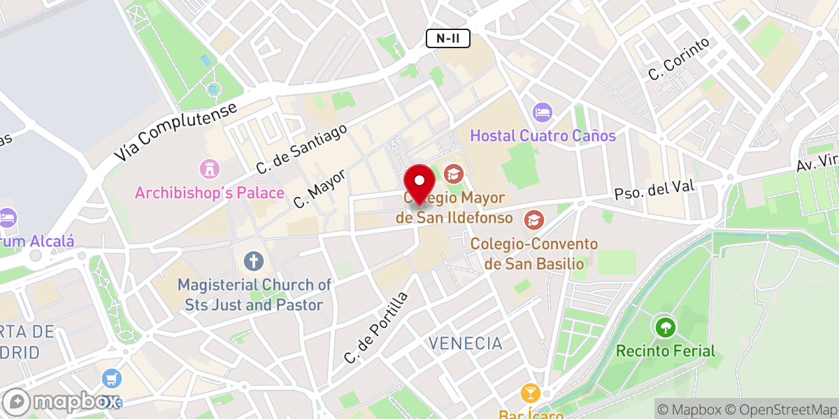 Map showing location of Torre de Santa María