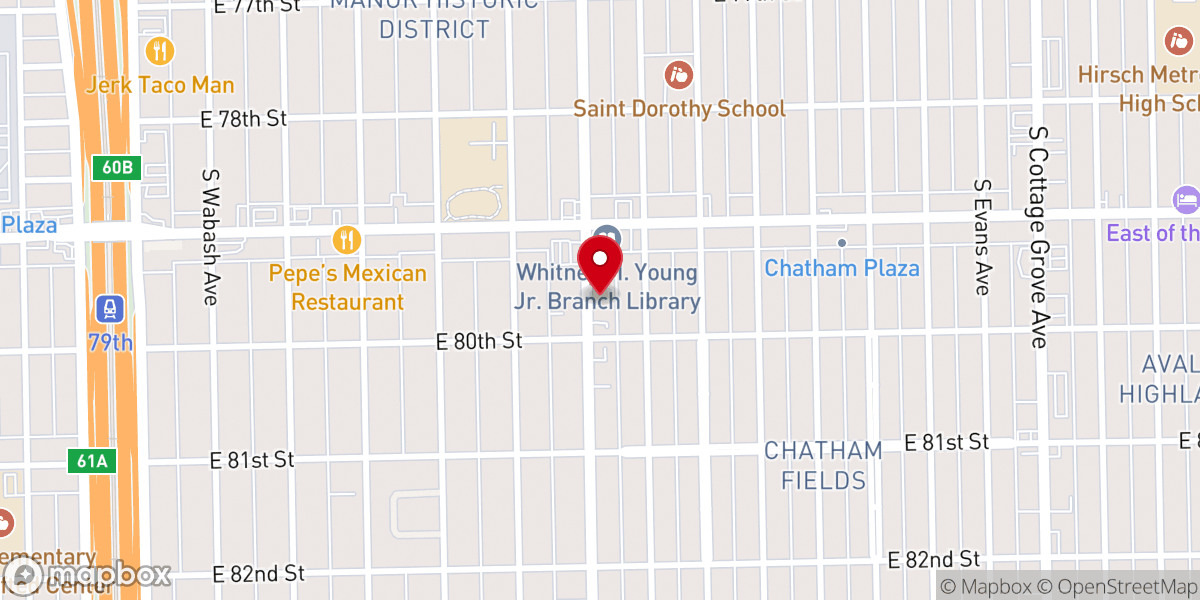 Map showing location of First Cumberland Presbyterian Church