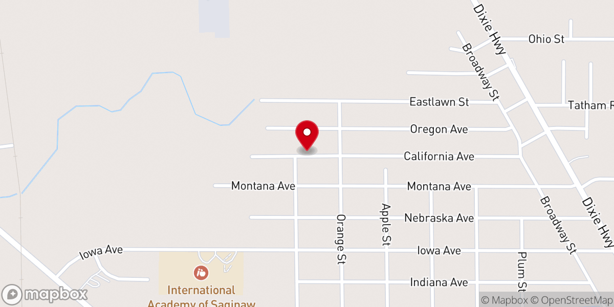 Map showing location of New Life Full Gospel Church