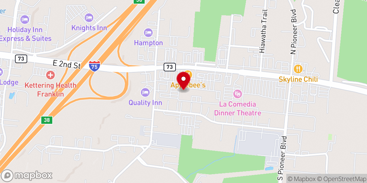 Map showing location of Fairhaven Church, Springboro Campus