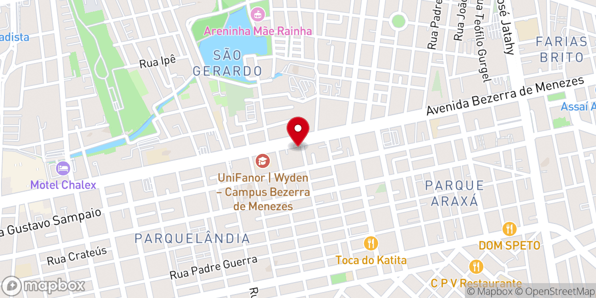 Map showing location of Cidade de Refúgio Fortaleza
