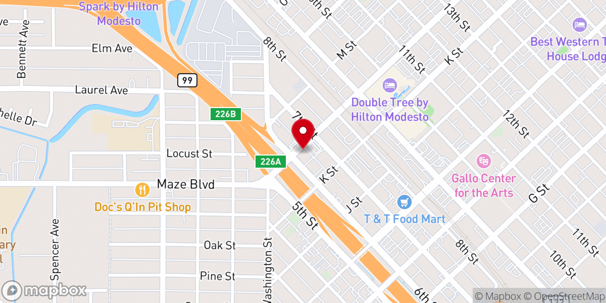 Map showing location of Star Of David Church
