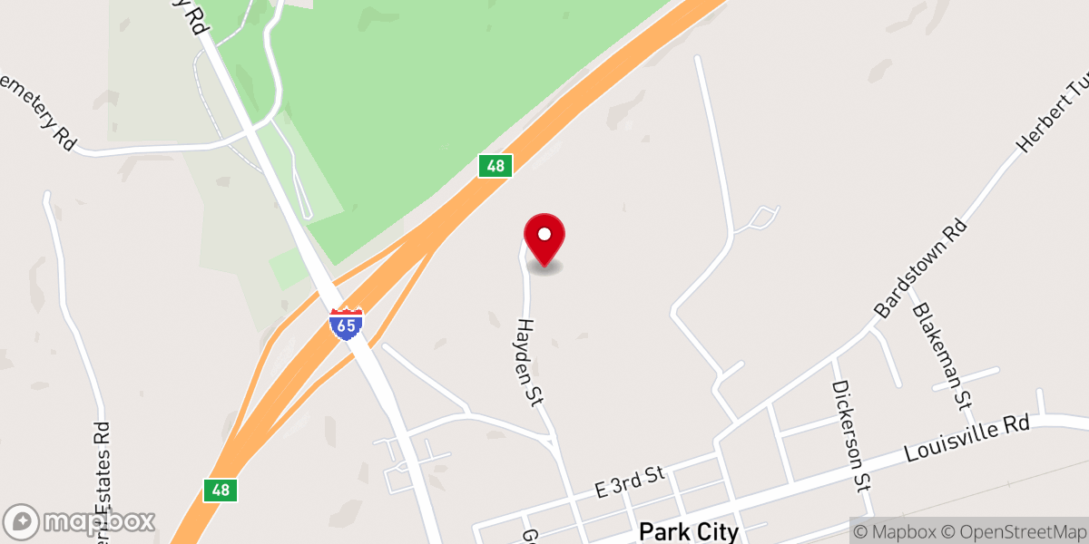 Map showing location of Zion Hill Baptist Church