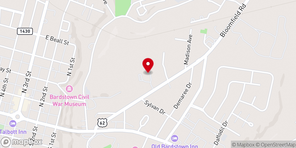 Map showing location of Wickland Baptist Church