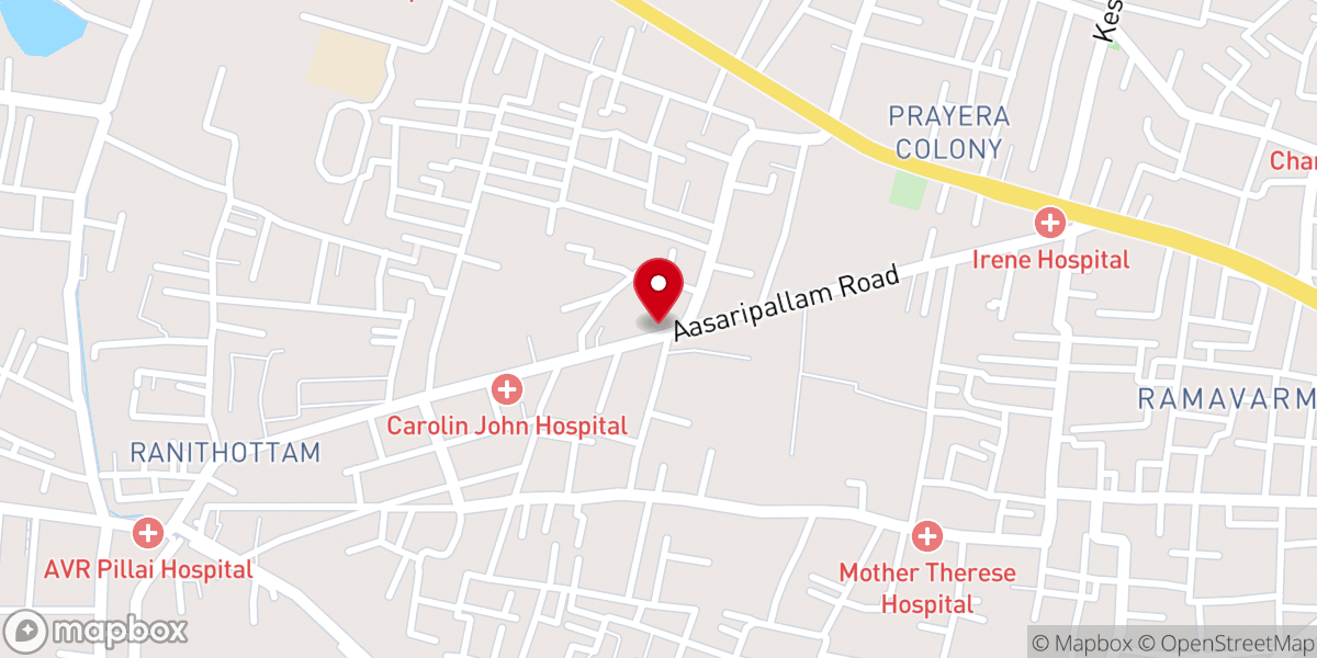 Map showing location of Christian Fellowship Church (CFC) Nagercoil