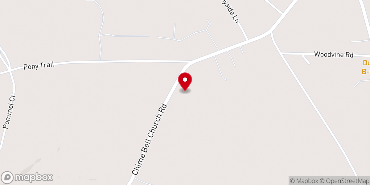 Map showing location of Big Red Barn