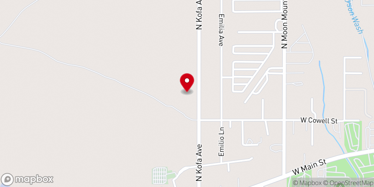 Map showing location of Quartzsite Southern Baptist Church