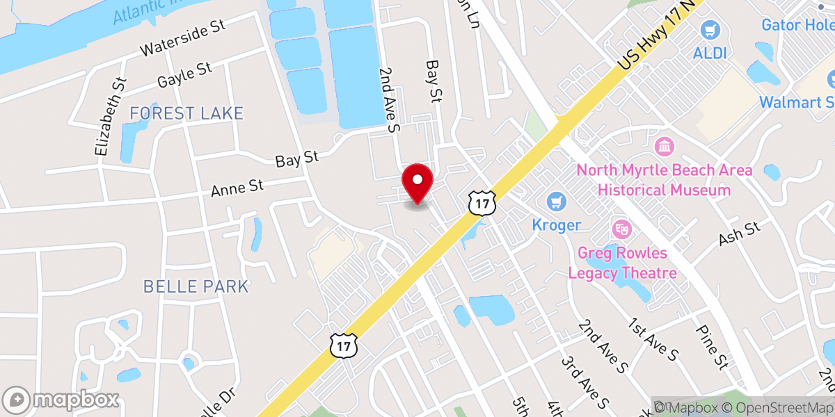 Map showing location of First Baptist Child Development Center