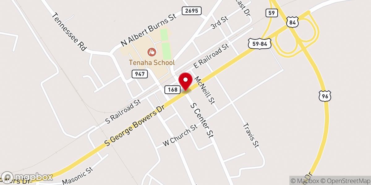 Map showing location of Pleasant Hill Church