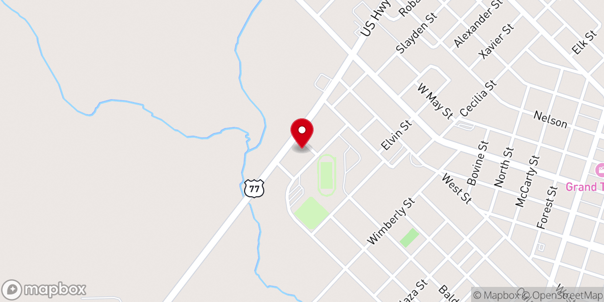 Map showing location of New Life Baptist Church