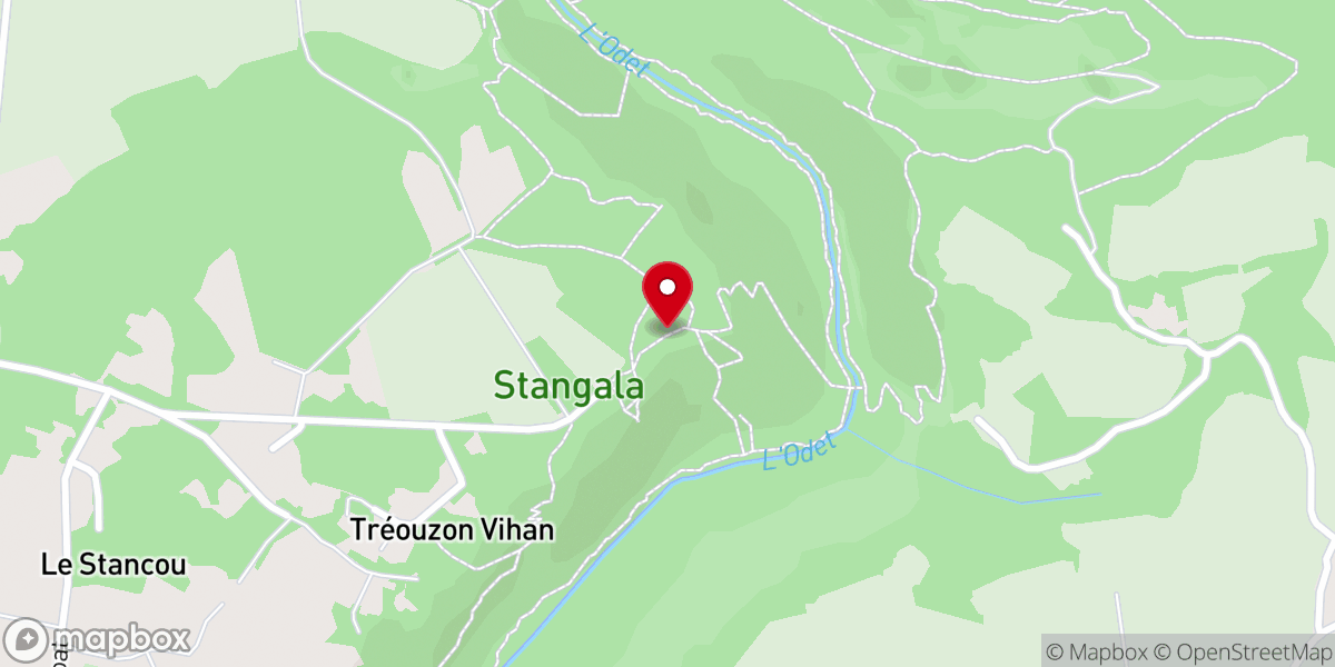 Map showing location of Gorges du Stangala