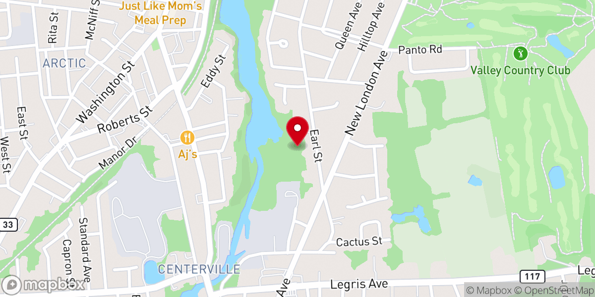 Map showing location of River-point Congregational Church
