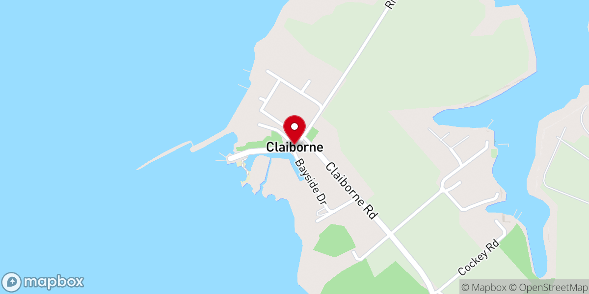 Map showing location of Claiborne