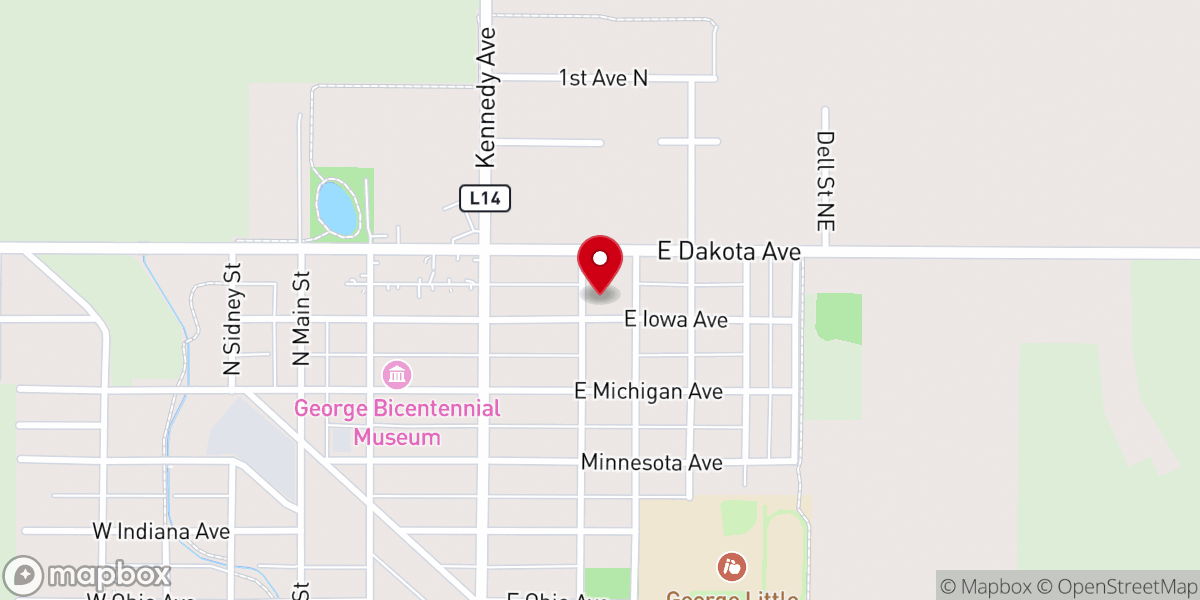 Map showing location of Immanuel Lutheran Church