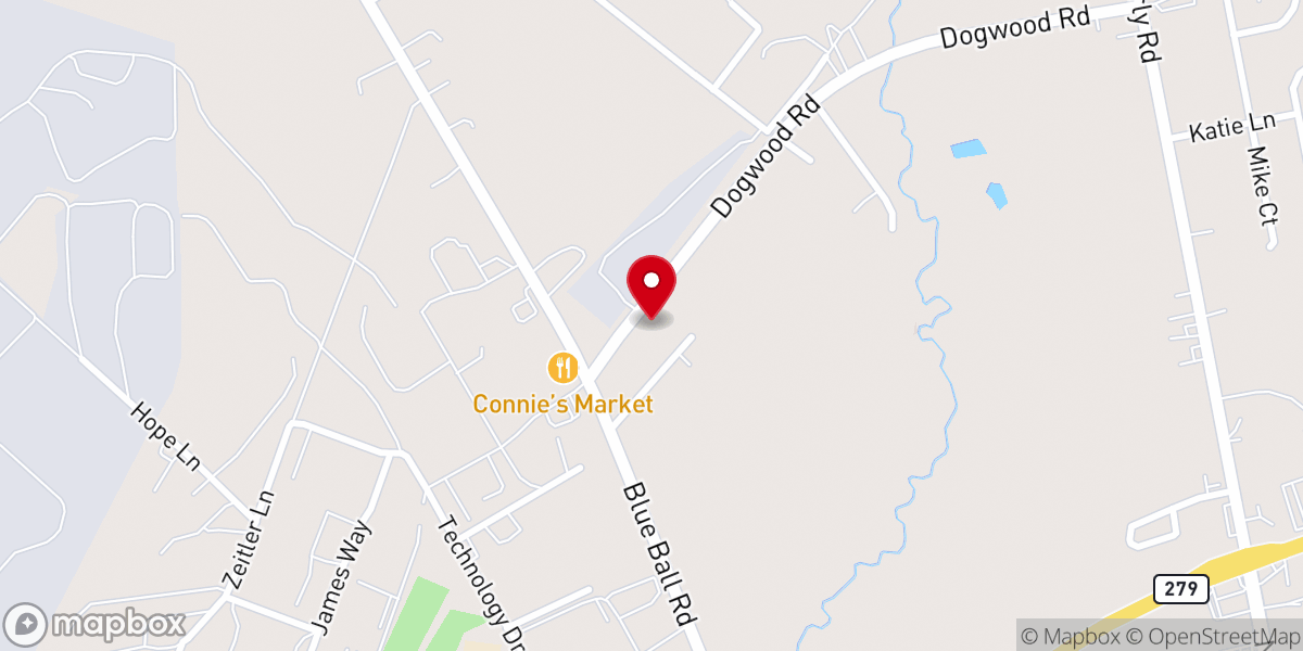 Map showing location of Dogwood Church
