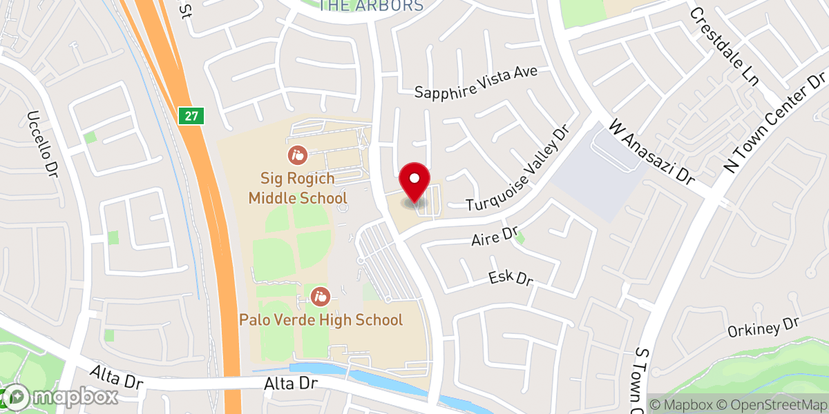 Map showing location of Desert Spring United Methodist Church
