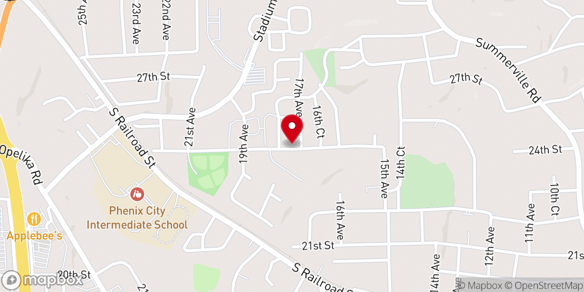 Map showing location of New Central Baptist Church