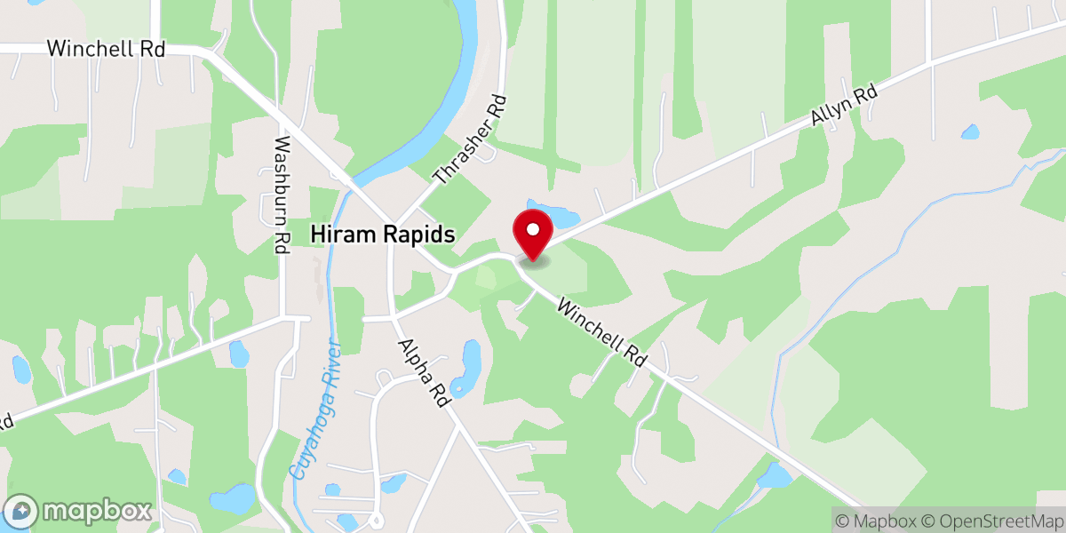 Map showing location of Hiram R. C. C. A.