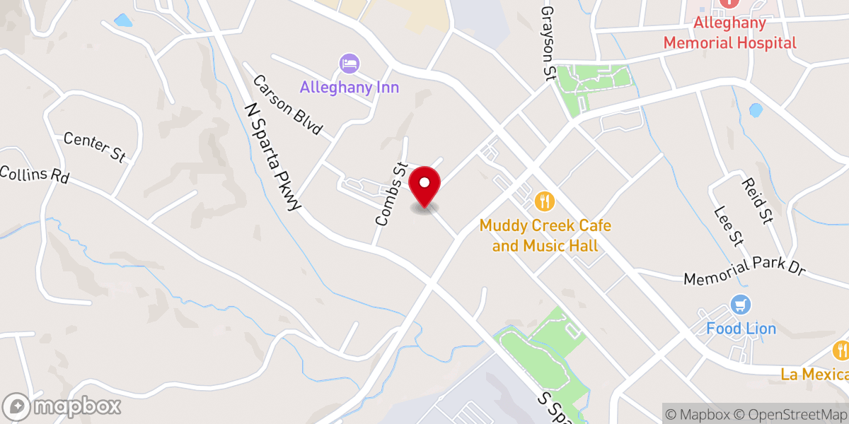 Map showing location of Solid Rock Food Closet