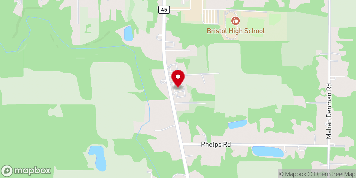 Map showing location of Church Boys Racing