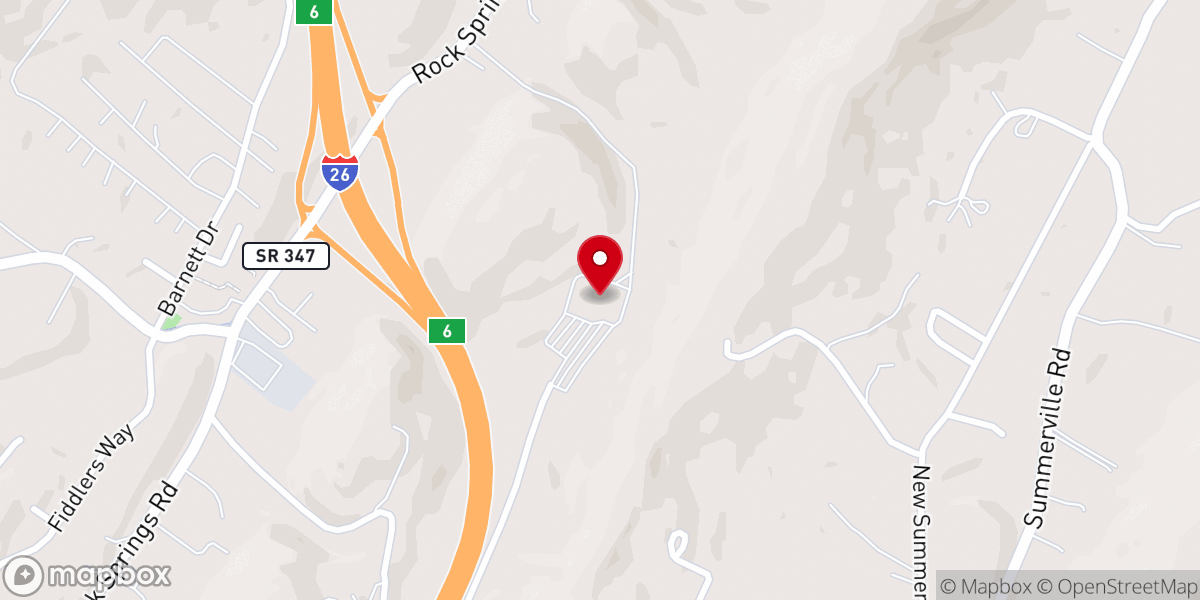 Map showing location of Christ Fellowship Church