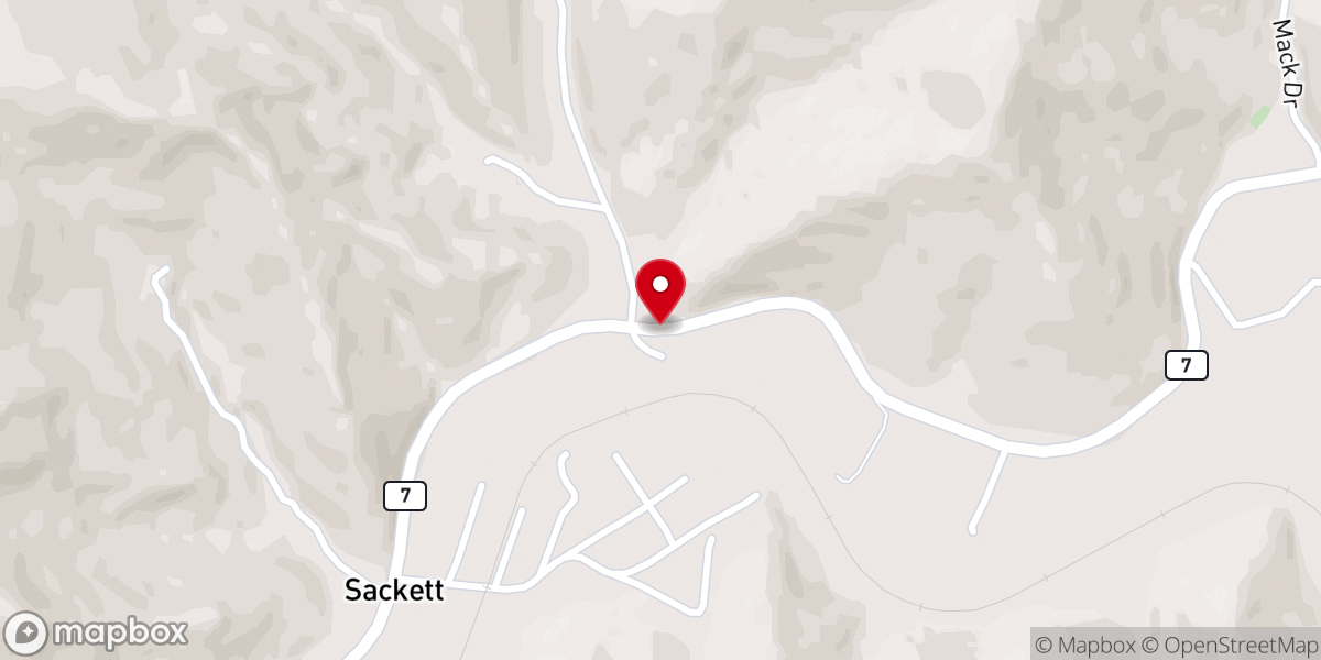 Map showing location of Letcher Indep Baptist Church