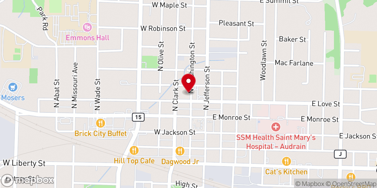 Map showing location of Marissa’s