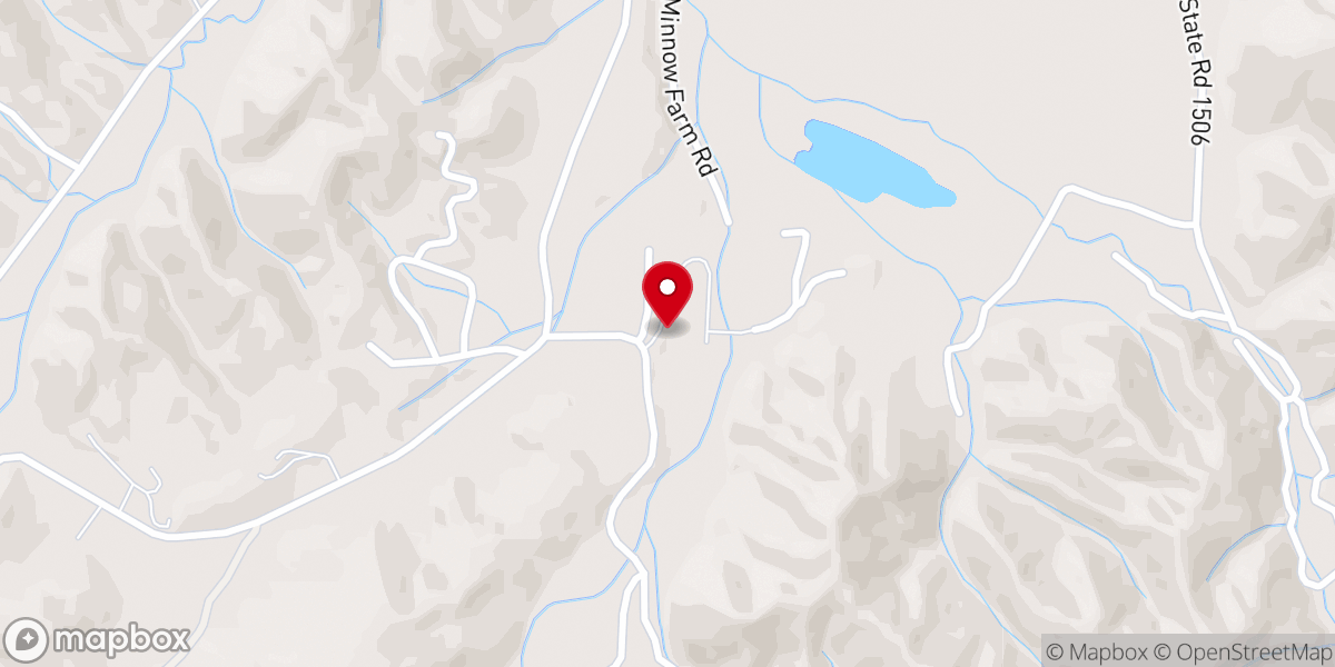Map showing location of Red Oak Church