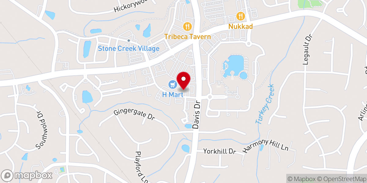 Map showing location of Crema Coffee Roaster & Bakery