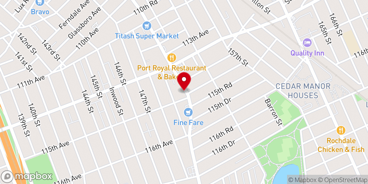 Map showing location of Solid Rock Baptist Church