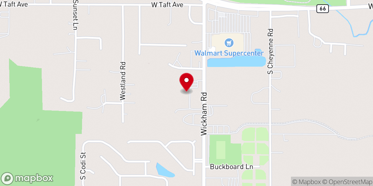 Map showing location of South Heights Assembly of God