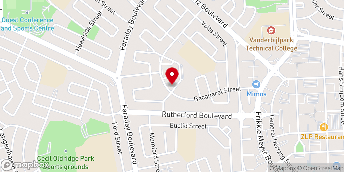 Map showing location of Change Bible Church Vaal, Vanderbijlpark