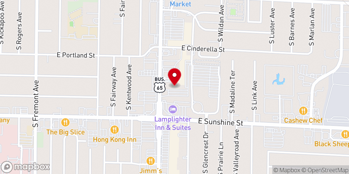 Map showing location of Living Hope Church