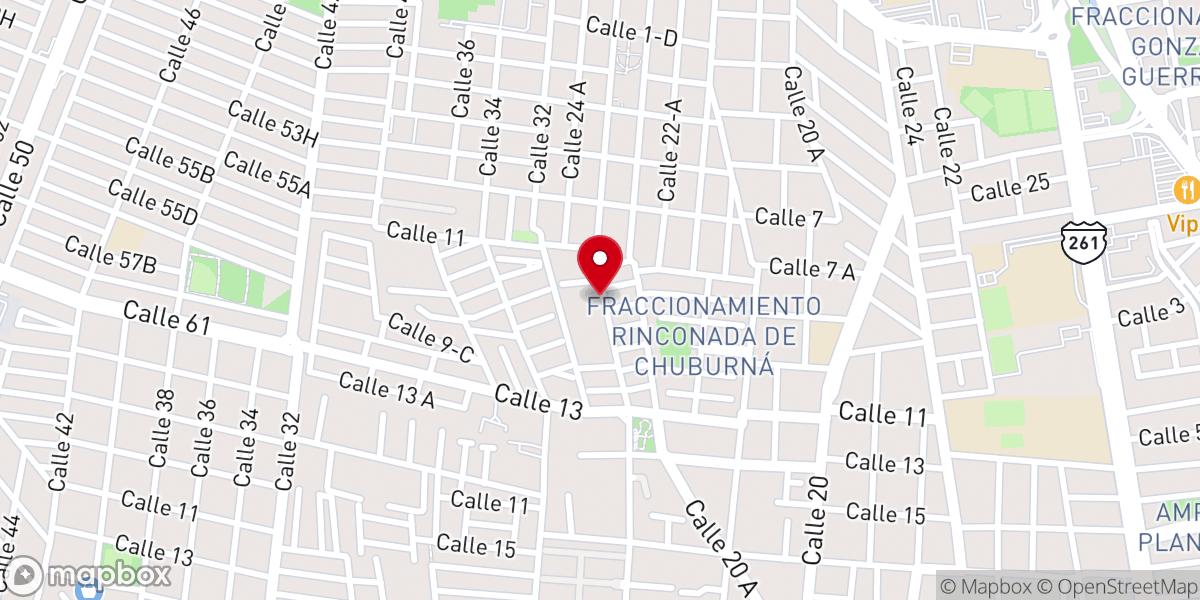 Map showing location of Centro Cristiano Casa del Padre