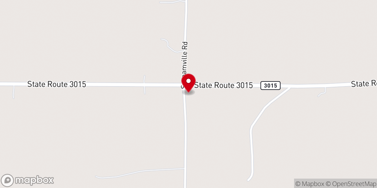 Map showing location of Old Zion Baptist Church