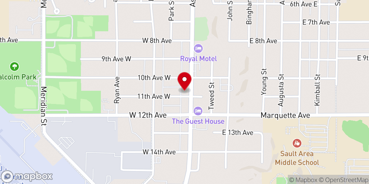 Map showing location of Open Door Baptist Church