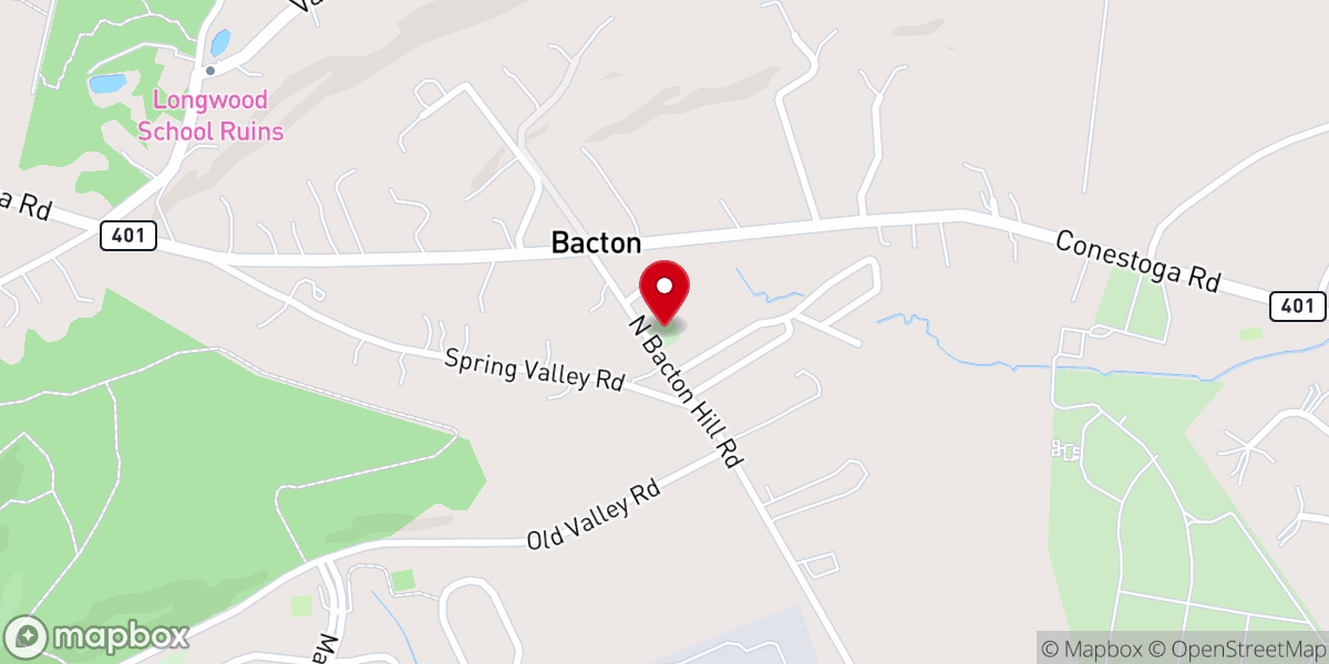 Map showing location of Ebenzer A.M.E. Church Ruin