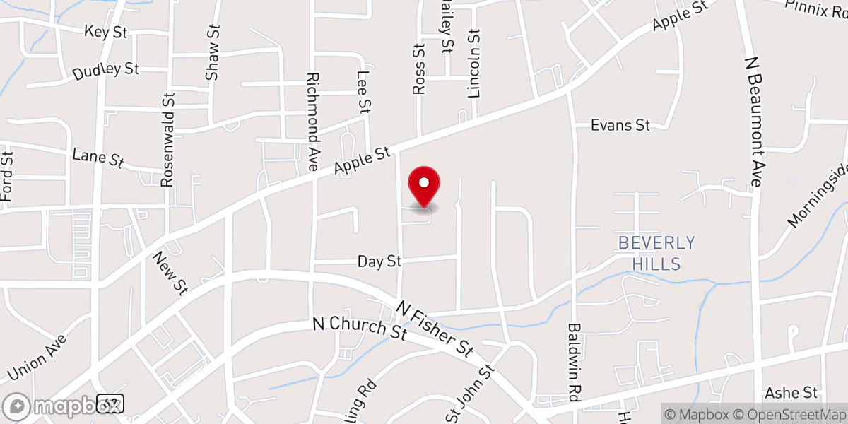 Map showing location of Gospel Tabernacle