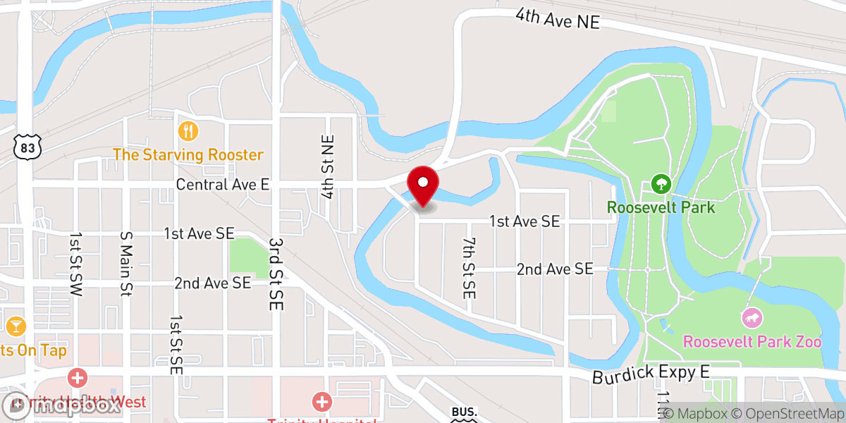 Map showing location of Blessed Hope Baptist Church