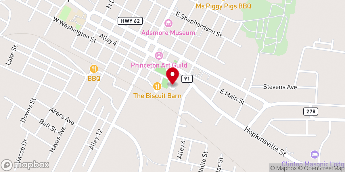 Map showing location of New Haven Church