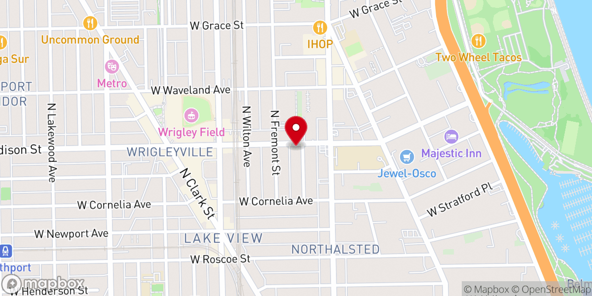 Map showing location of Lake View Lutheran Church