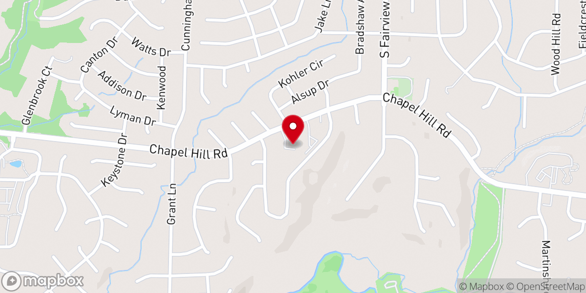 Map showing location of Fairview United Methodist Church
