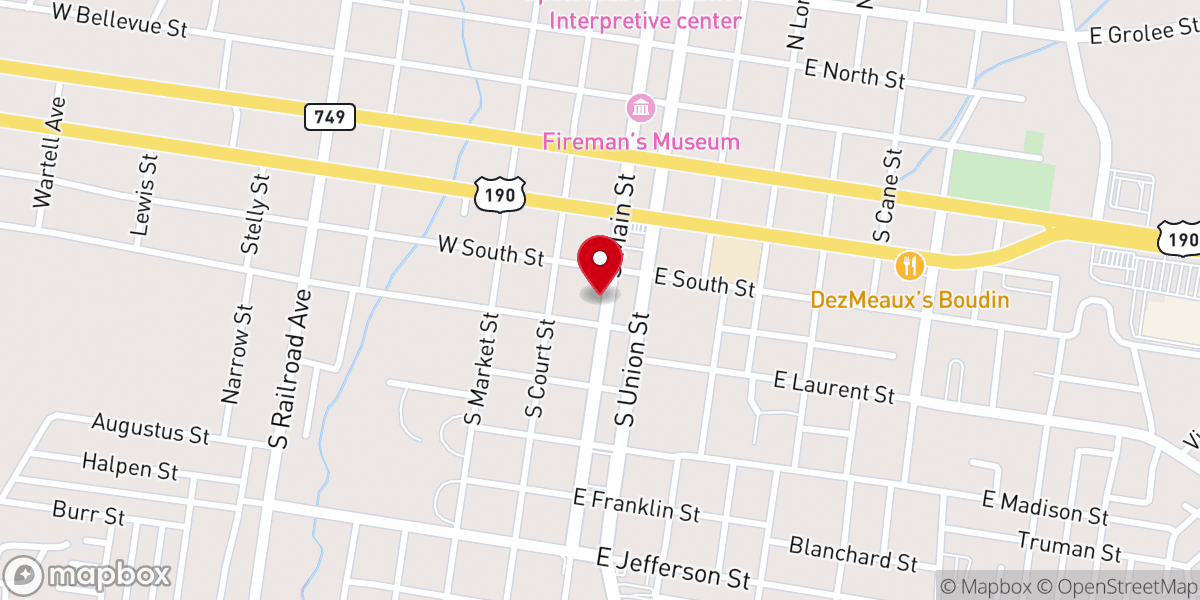 Map showing location of Hope Presbyterian Church